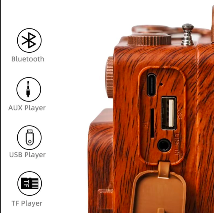 A8 FM Radio Retro Dual Vintage Speaker