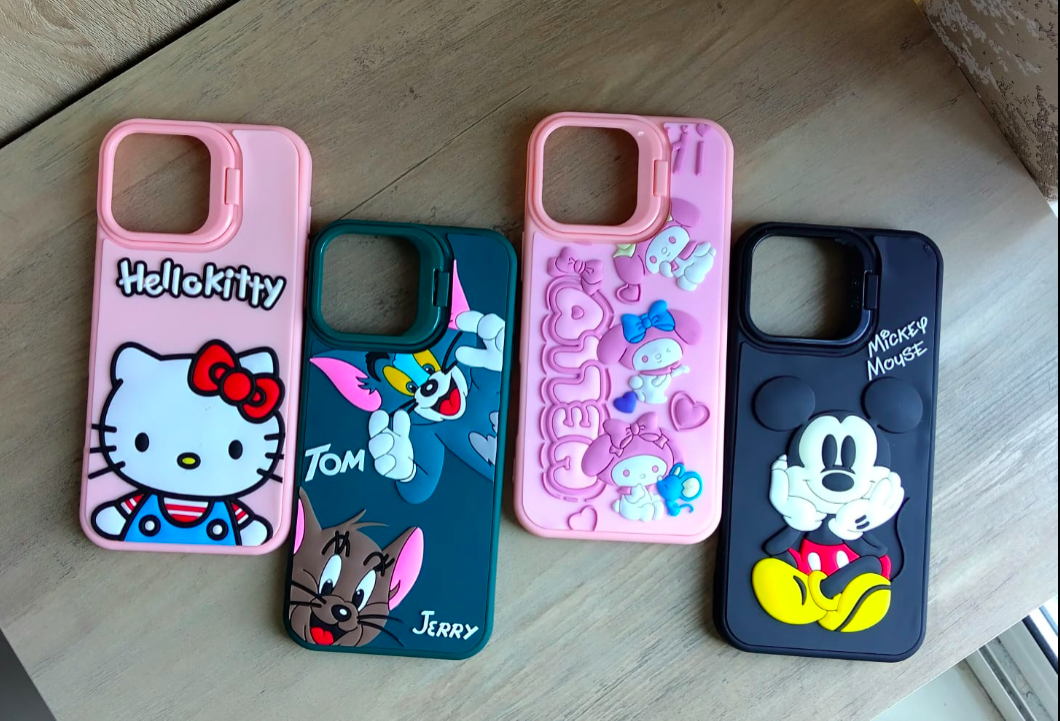 3D Silicone Cartoon Mobile Phone Case for iPhone 16 pro max