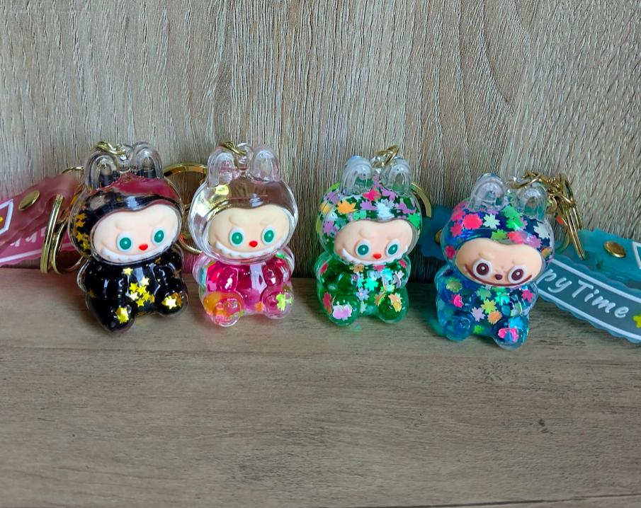Acrylic labubu sparkles keychain