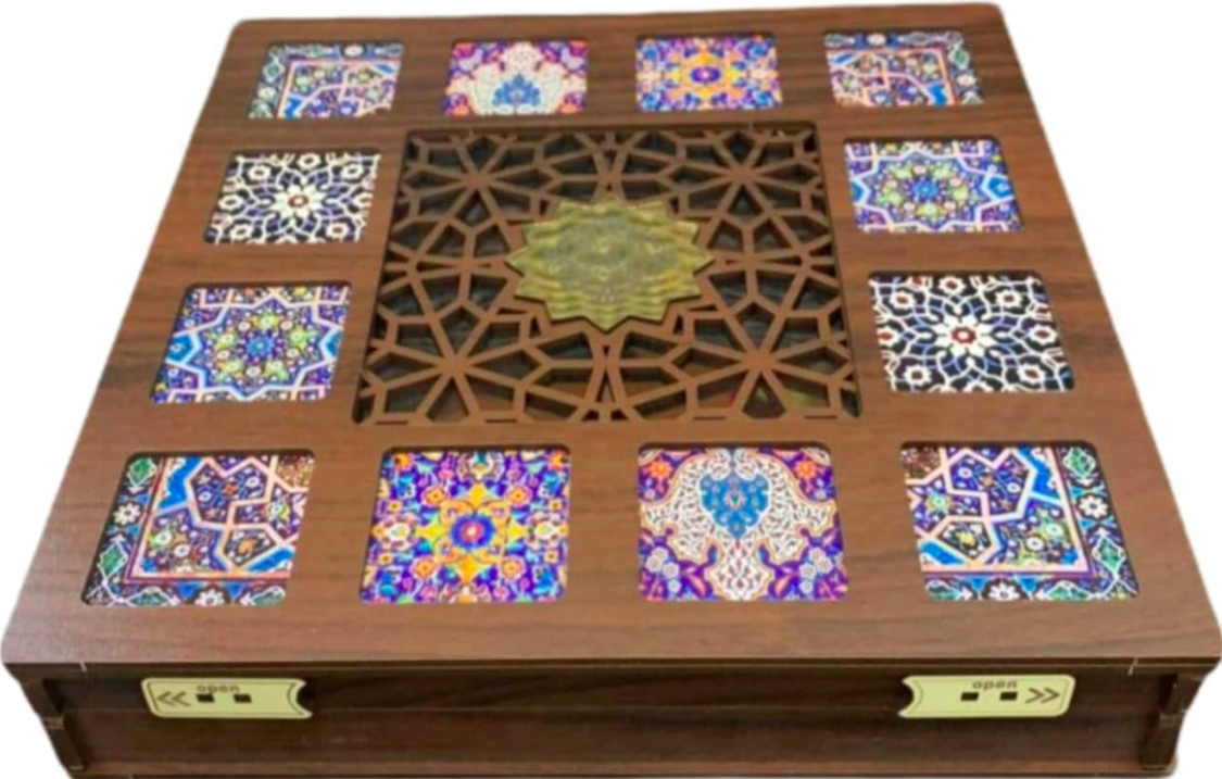 Wooden handmade crafted dry fruit storage Box 4 compartment