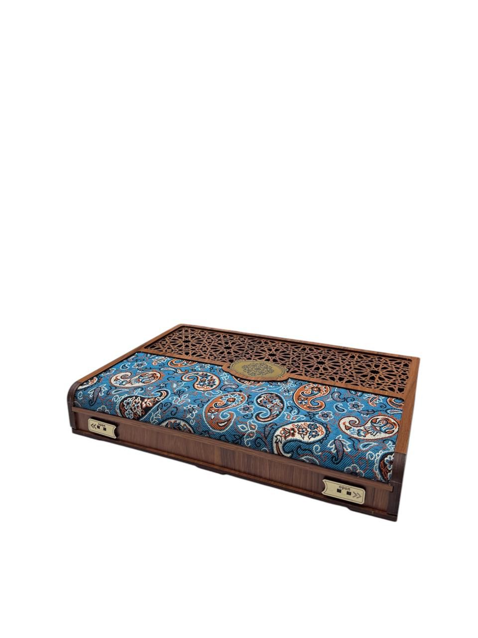 Decorative tray with paisley pattern on a white background