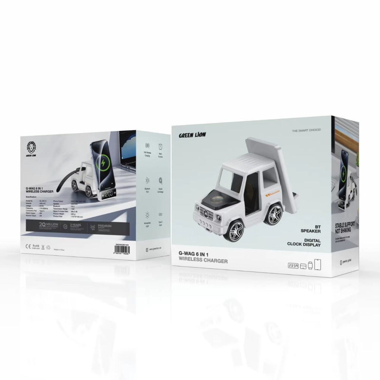 Two packaging boxes for electronic devices on a white background