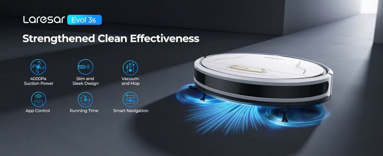 Laresar 3 in 1 Robot Vacuum cleaner and Mop Smart Mapping