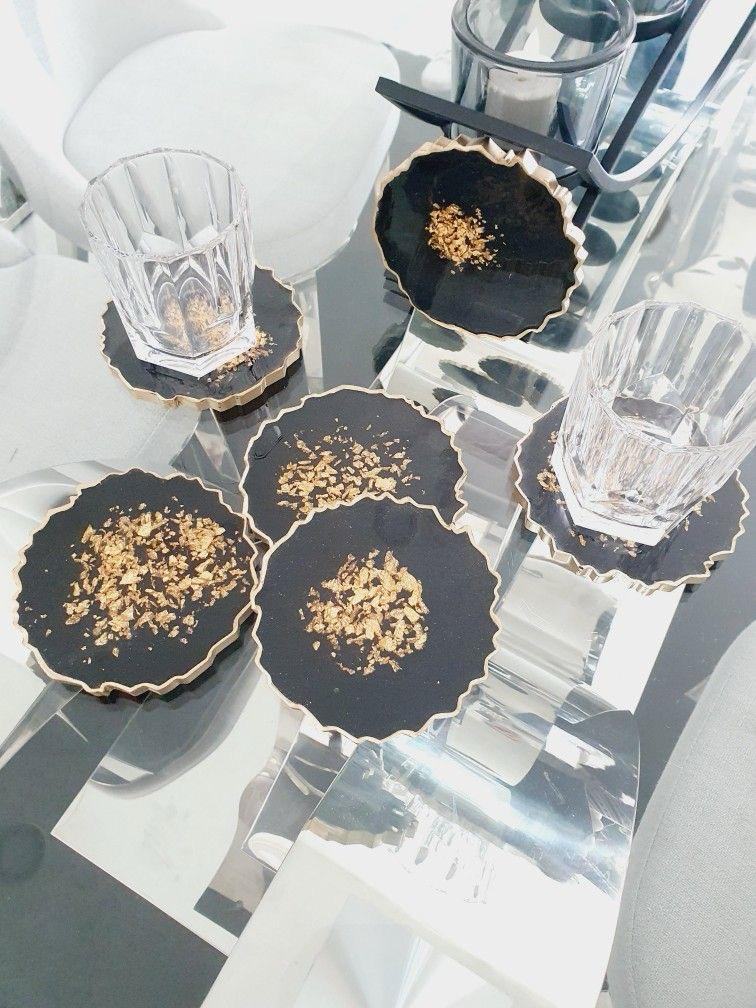 Customized Resin Tray with 4pcs Coaster Set