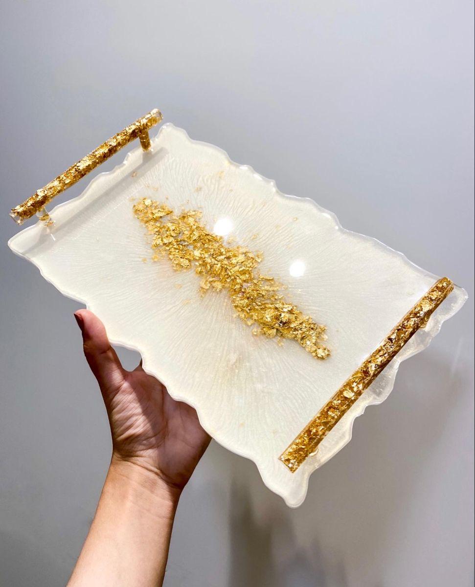 Customized Resin Tray with 4pcs Coaster Set
