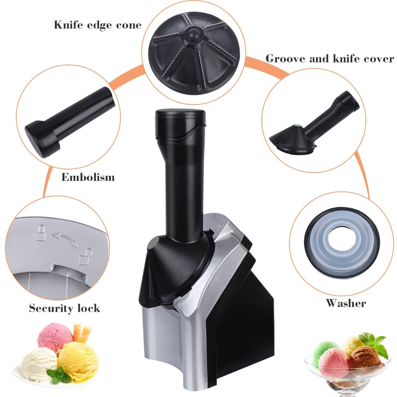 Automatic electric ice cream making machine
