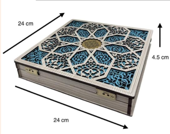 Wooden handmade crafted dry fruit storage Box 4 compartment