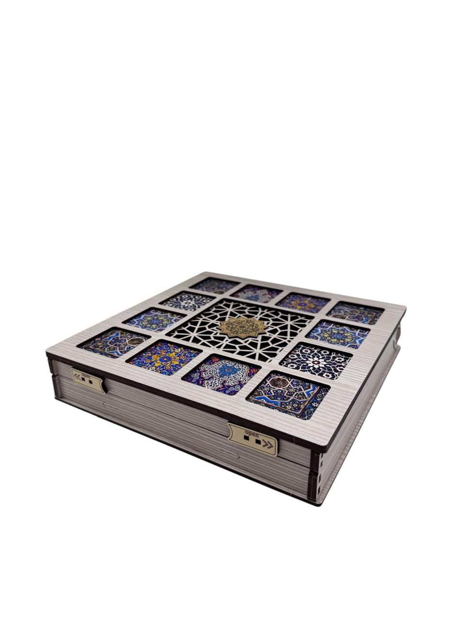Wooden handmade crafted dry fruit storage Box 4 compartment
