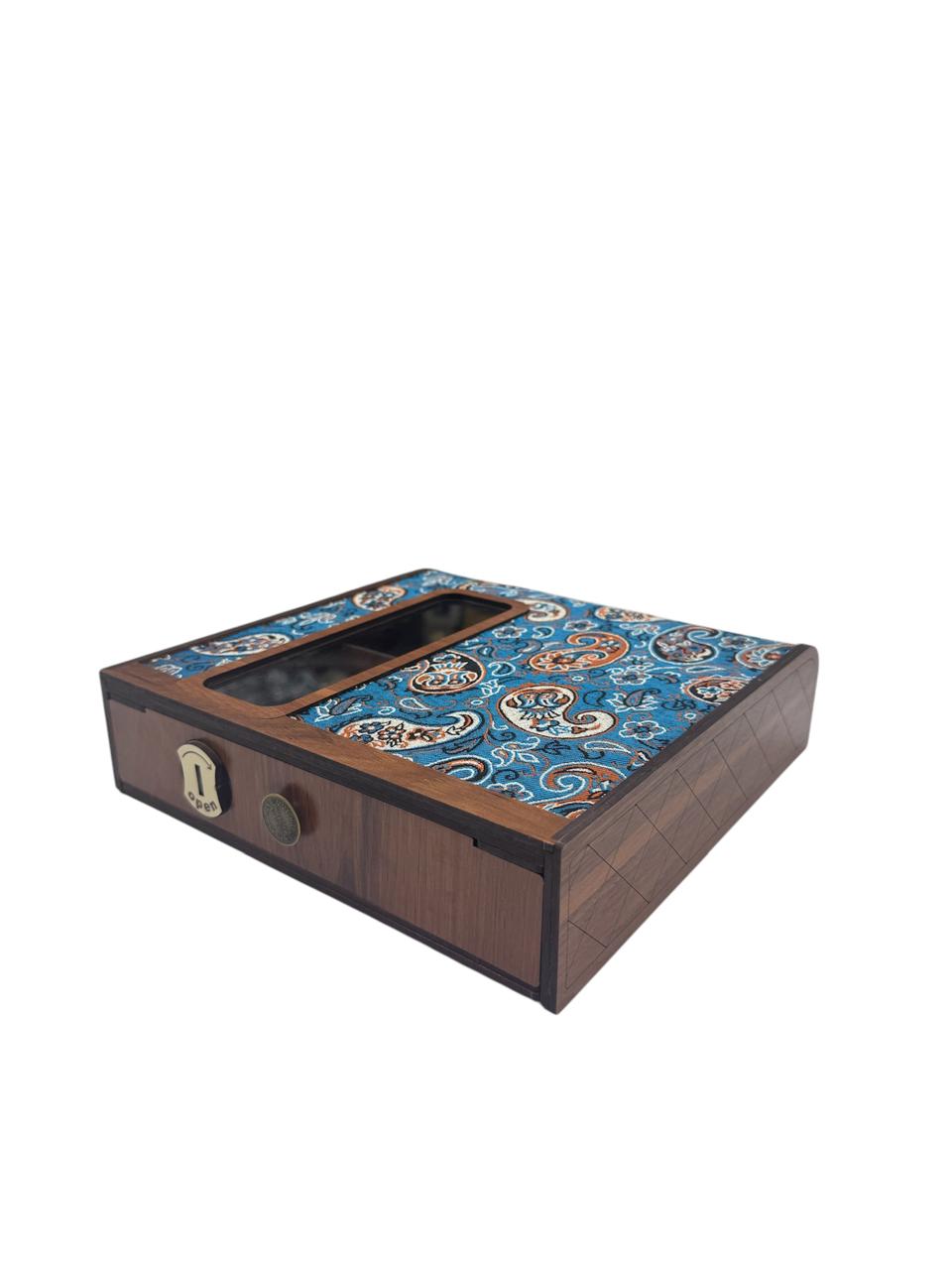 Wooden handmade crafted dry fruit storage Box 4 compartment