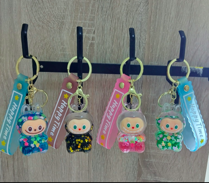 Acrylic labubu sparkles keychain