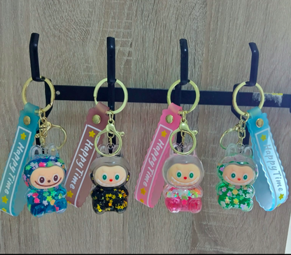 Acrylic labubu sparkles keychain