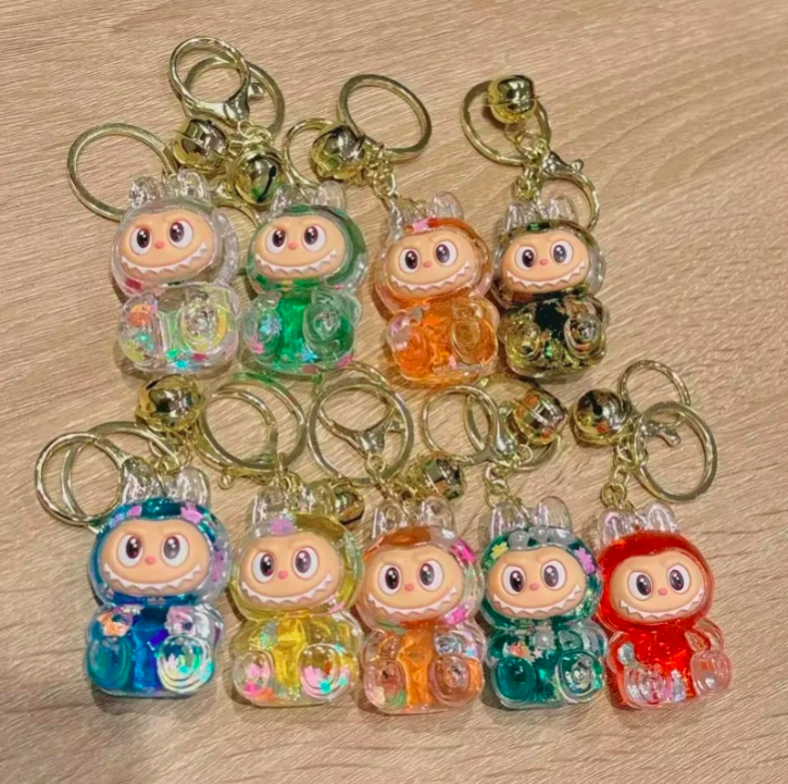 Acrylic labubu sparkles keychain