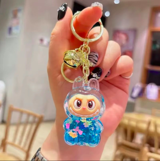 Acrylic labubu sparkles keychain