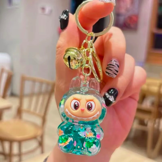 Acrylic labubu sparkles keychain