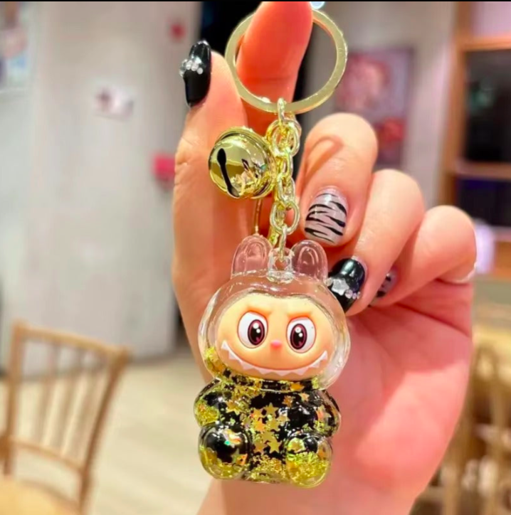 Acrylic labubu sparkles keychain