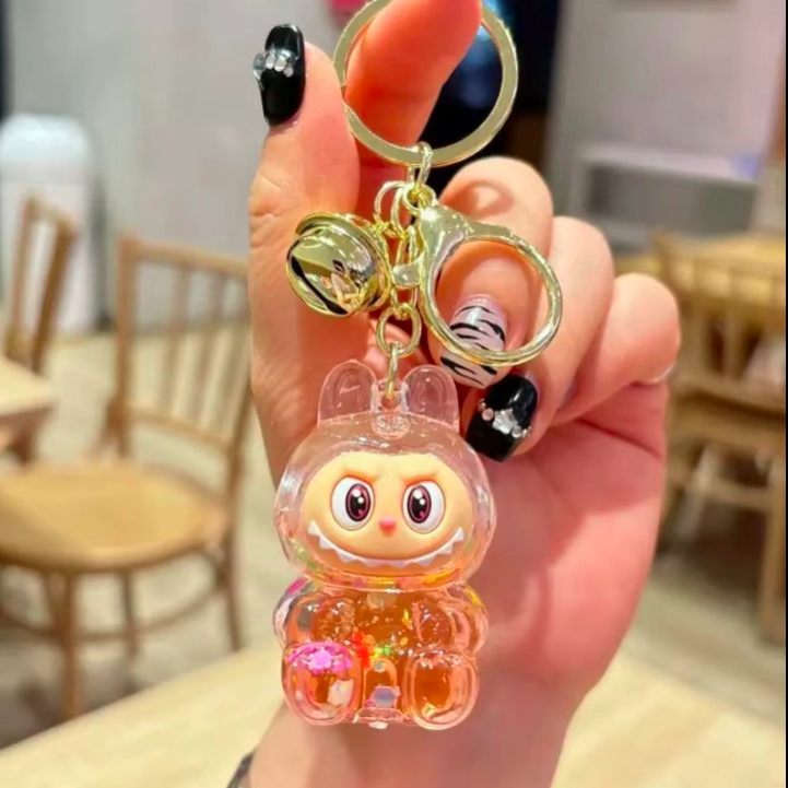 Acrylic labubu sparkles keychain
