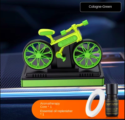 Solar bicycle Rotating Car Air Freshener