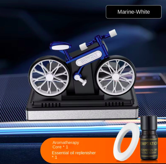 Solar bicycle Rotating Car Air Freshener