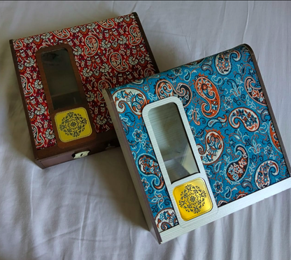 Wooden handmade crafted dry fruit storage Box 4 compartment