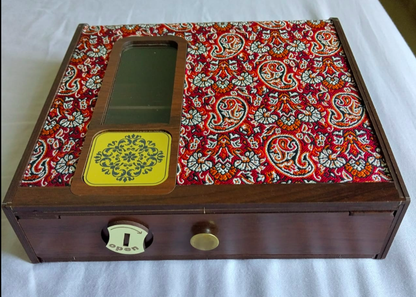 Wooden handmade crafted dry fruit storage Box 4 compartment