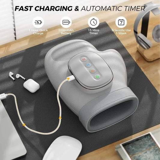 🤲 Professional Hand Massager with Heat Therapy – Instant Relief & Relaxation
