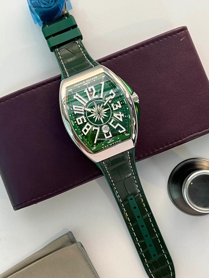 Franck Muller Vanguard Yachting Steel Green dial 45mm