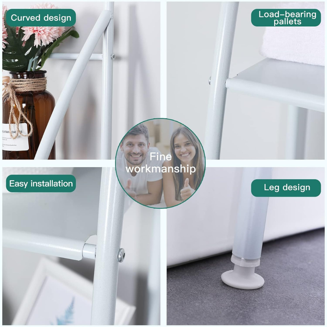 3-Tier Over-The-Toilet Bathroom Storage Rack Rust-Free Metal Space Saver