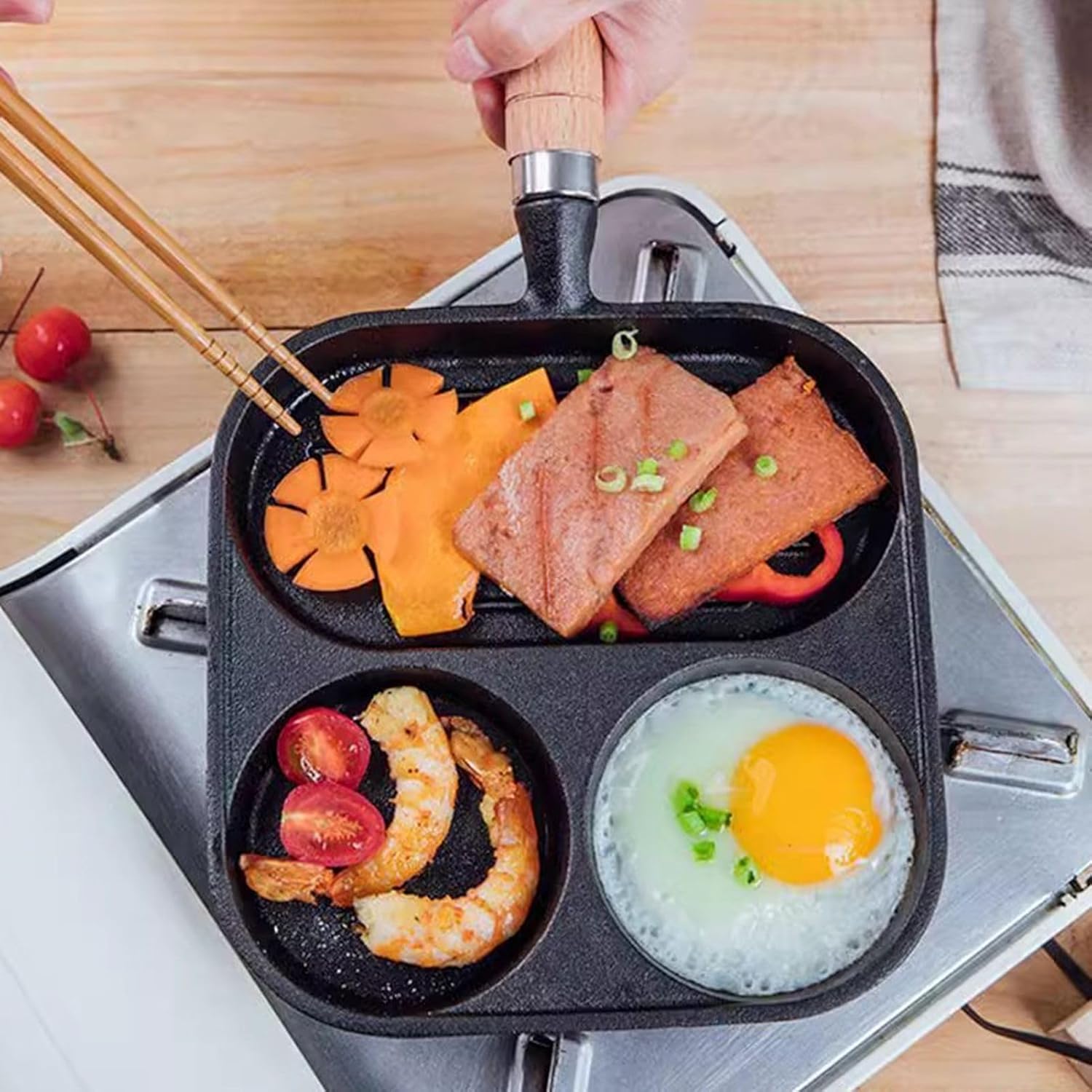 3-In-1 Divided Nonstick Grill Pan