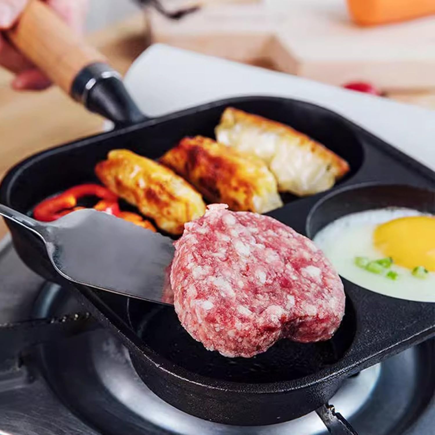 3-In-1 Divided Nonstick Grill Pan