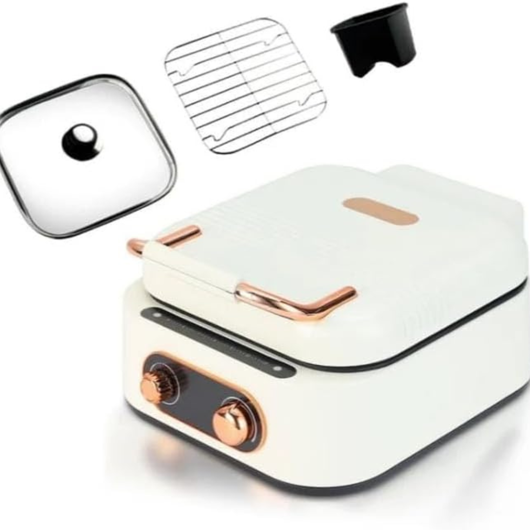 Multi-Function Electric hot Pot –3 in 1 grill with 1800W High Power for Fast Cooking