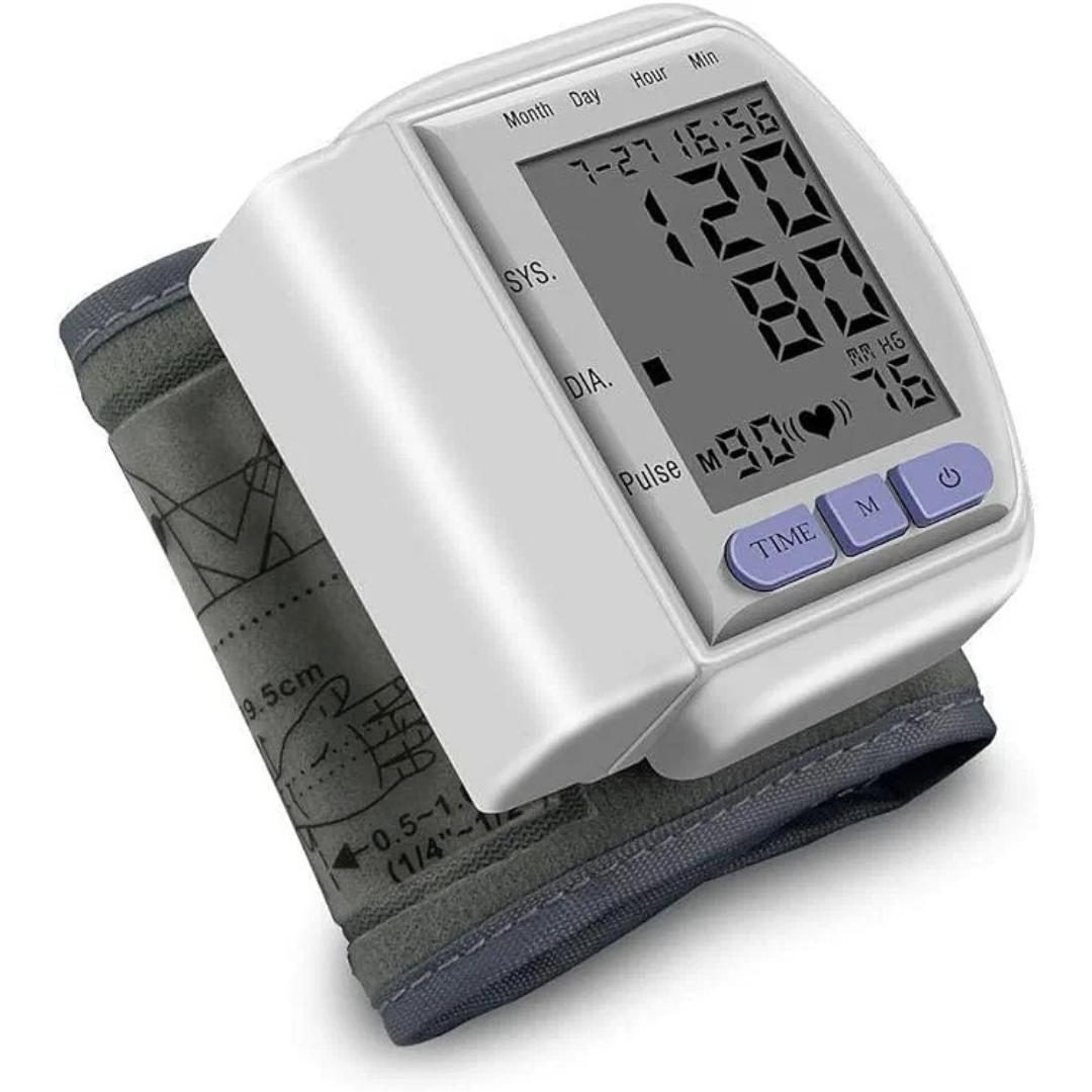 Automatic Wrist Watch Blood Pressure Monitor CK-102S – Portable & Digital