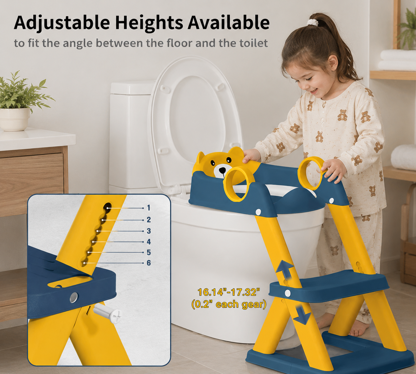 Baby Potty Heighte Adjustable Bath