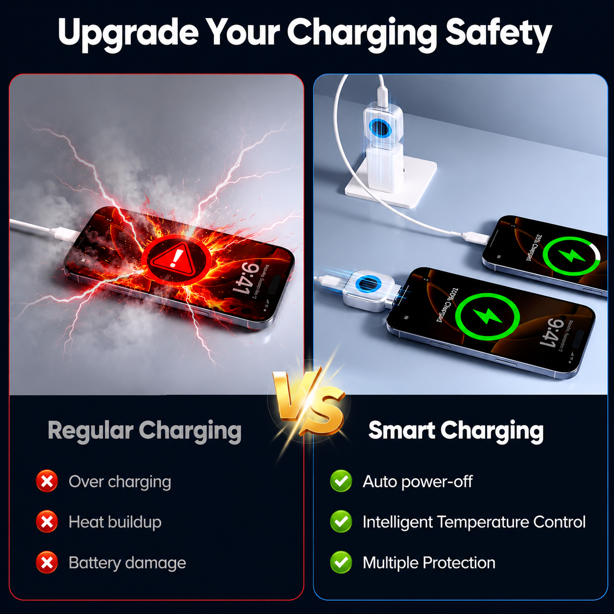 Smart Auto Cut-Off USB-C Charging Adapter