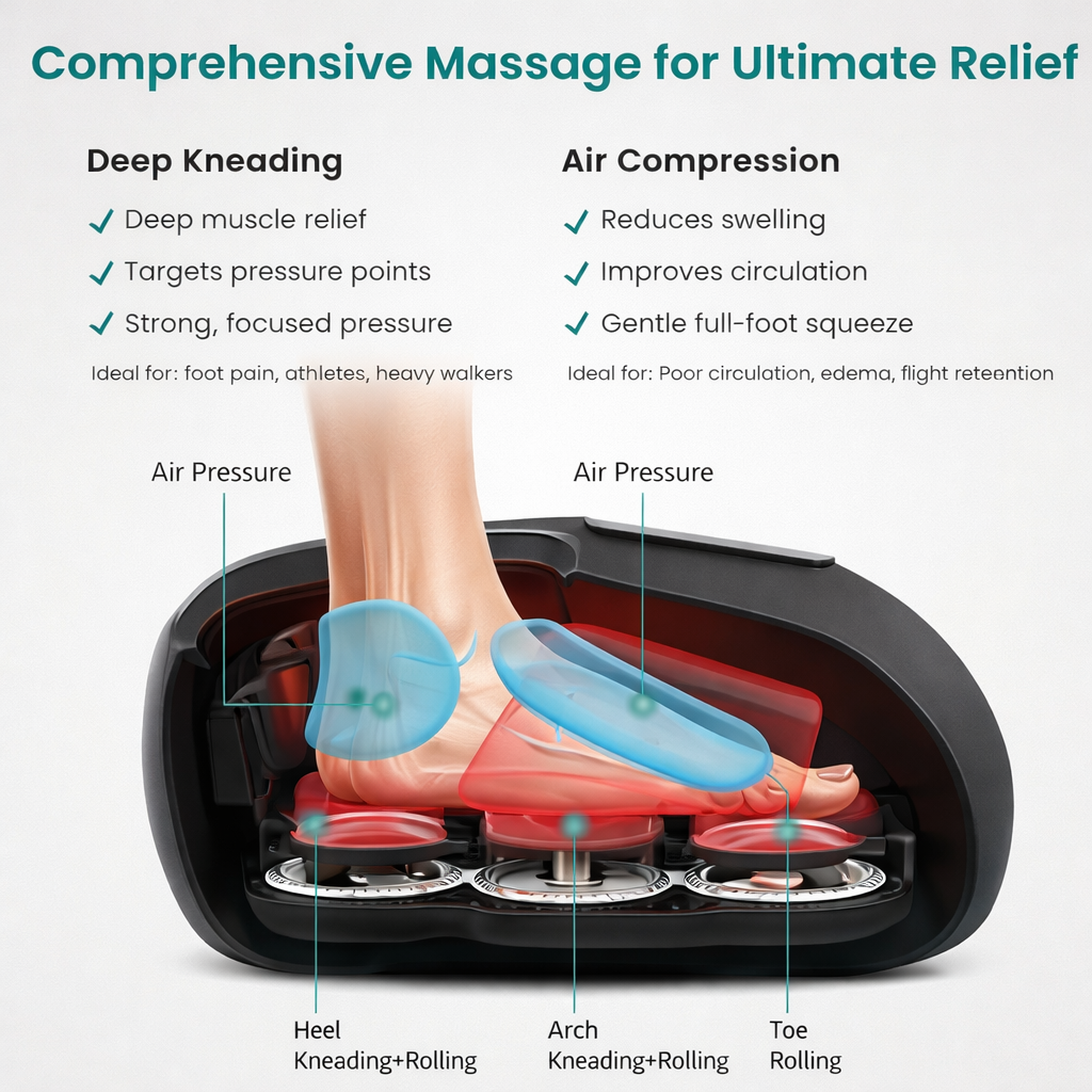Premium ( # 1 quality ) Wireless Foot Massager with Heat – Pain Relief, Relaxation & Stress Recovery