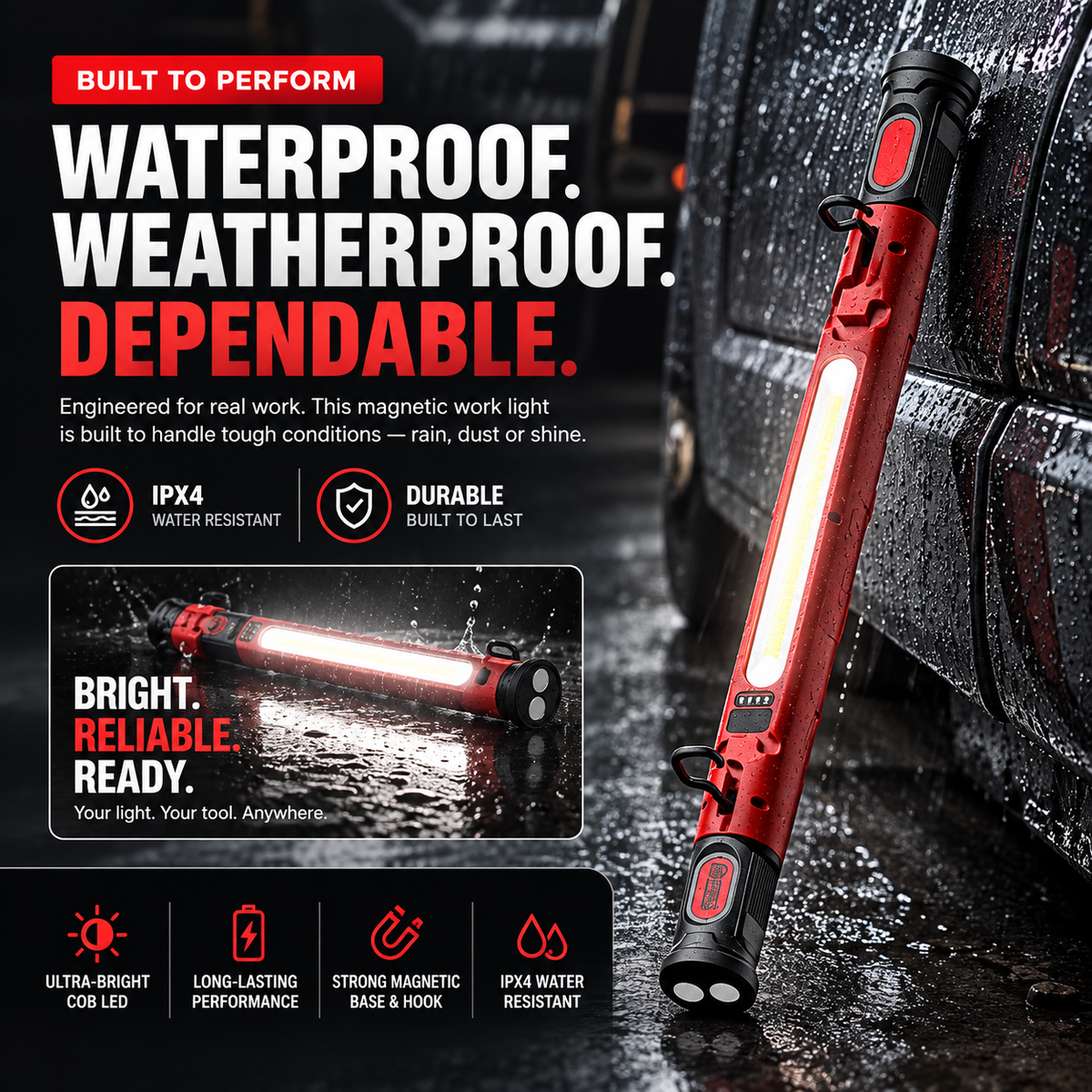 ⚡ Multi-Function Pro Magnetic COB Work Light
