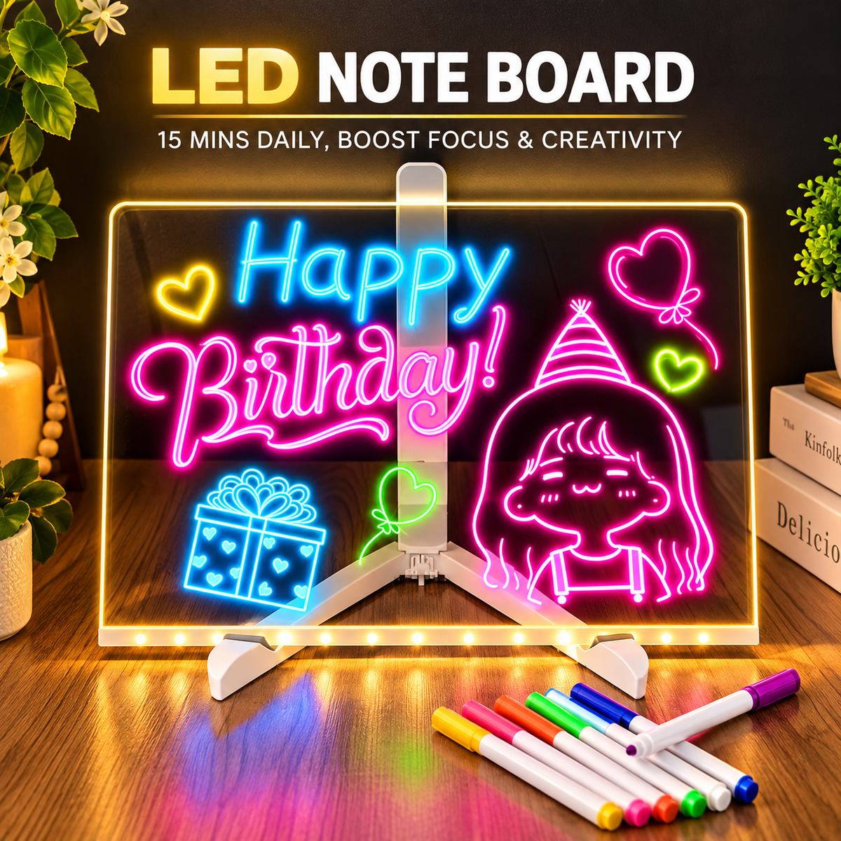LED Note Board | Reusable Acrylic LED Drawing Board