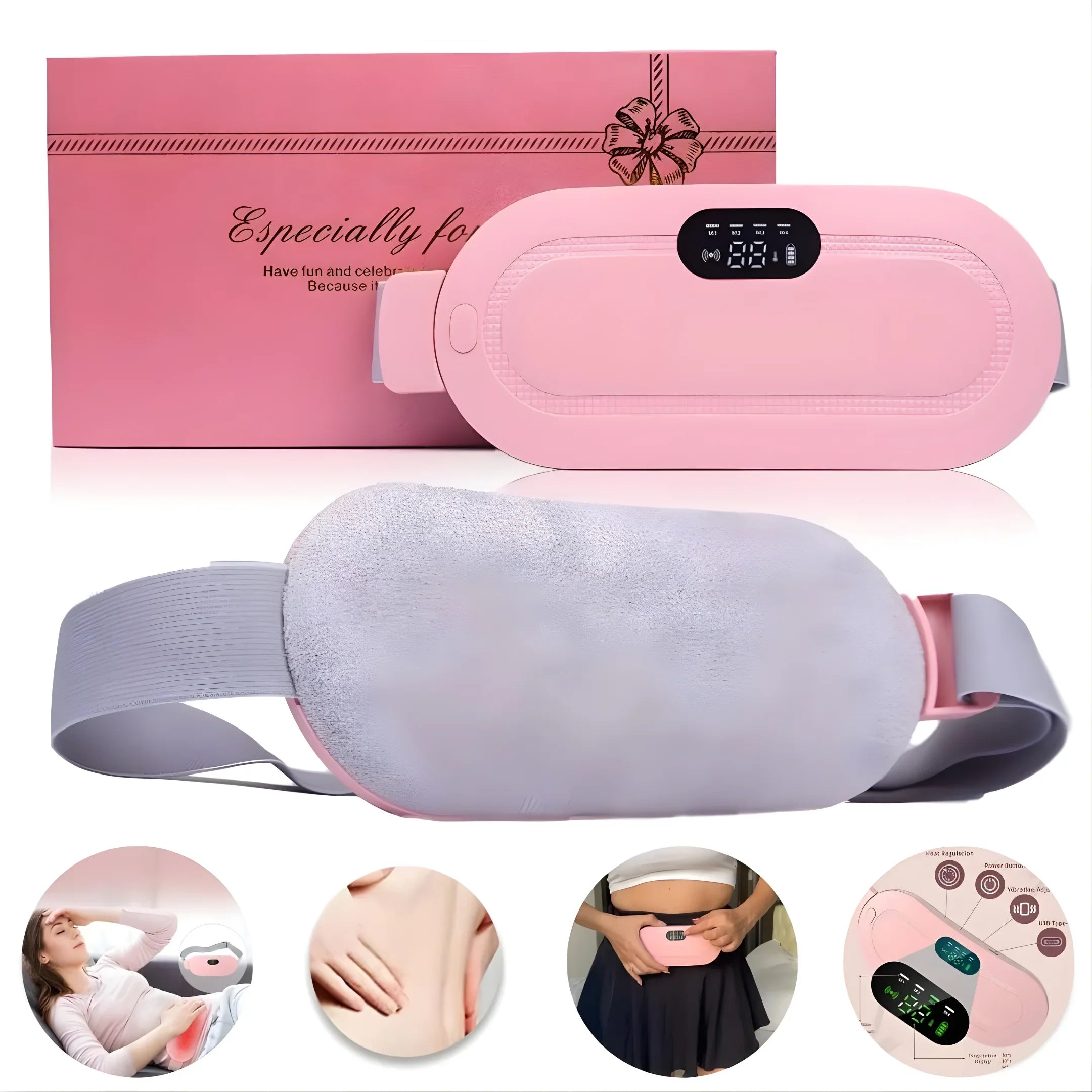 Cordless Heating Pad for Period Pain Relief & Back Pain