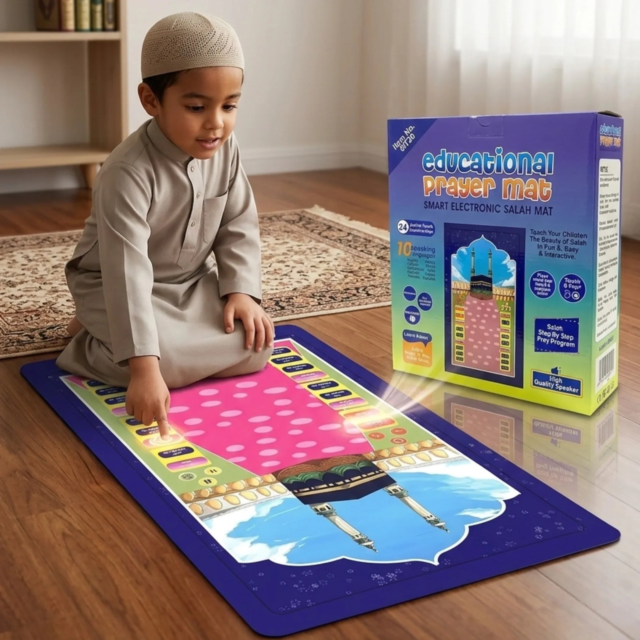 Kids Prayer Mat Electronic Islamic Learning Salah Mat