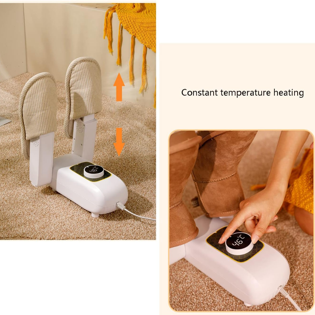 Electric Shoe Heat Dryer with Purple Light | Folding & Adjustable Shoe Boot Dryer | Quick Drying, Odor Elimination for Sweaty Shoes
