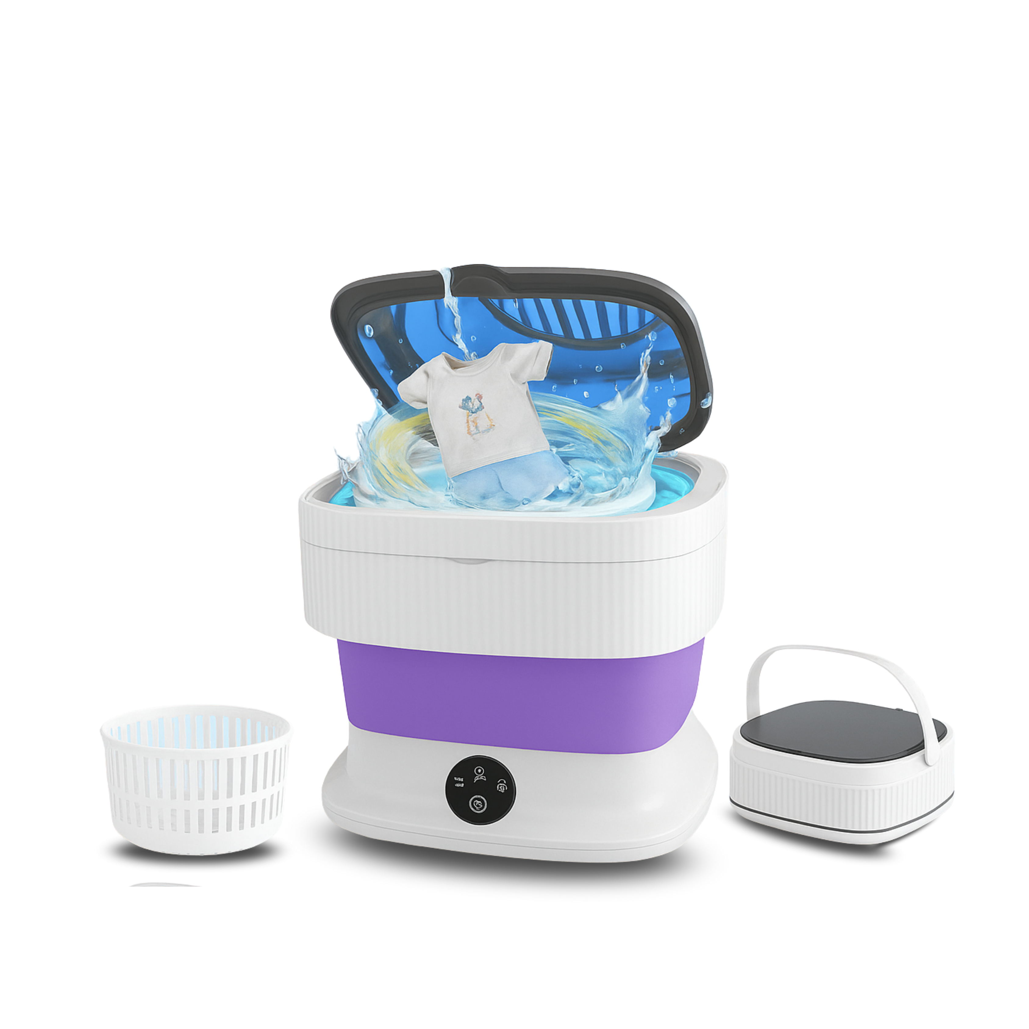 Portable Folding Washing Machine – 6L Mini Washer with 3 Modes