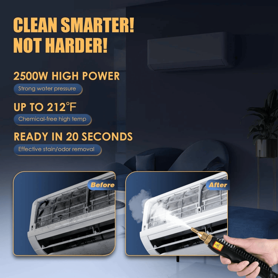 Portable Steam Cleaner – Handheld High-Pressure Steam Cleaning Machine for Home, Kitchen, Bathroom, Car & Upholstery