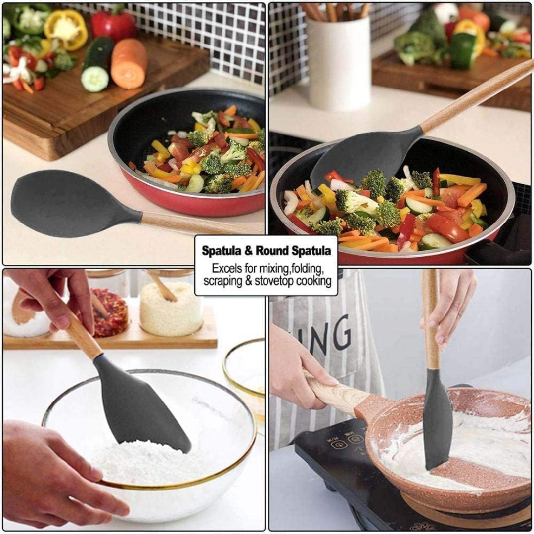 12-Piece Non-Stick Silicone Kitchen Utensil Set
