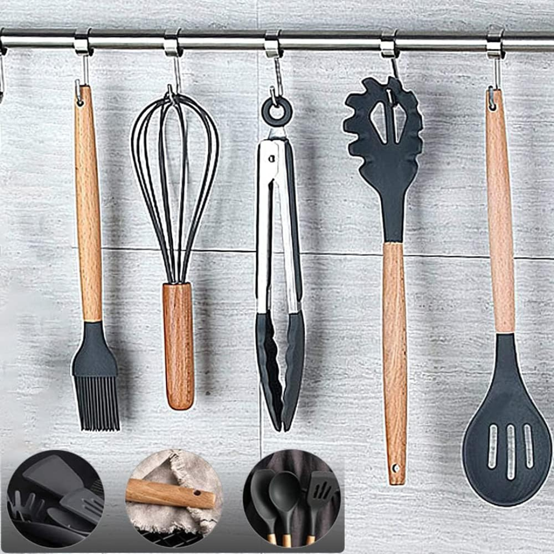 12-Piece Non-Stick Silicone Kitchen Utensil Set