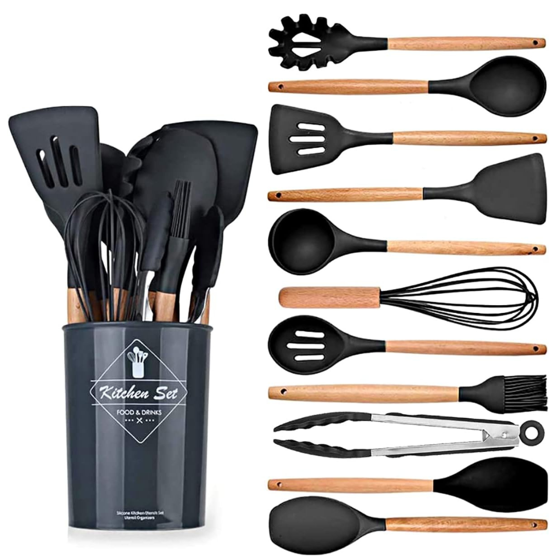 12-Piece Non-Stick Silicone Kitchen Utensil Set