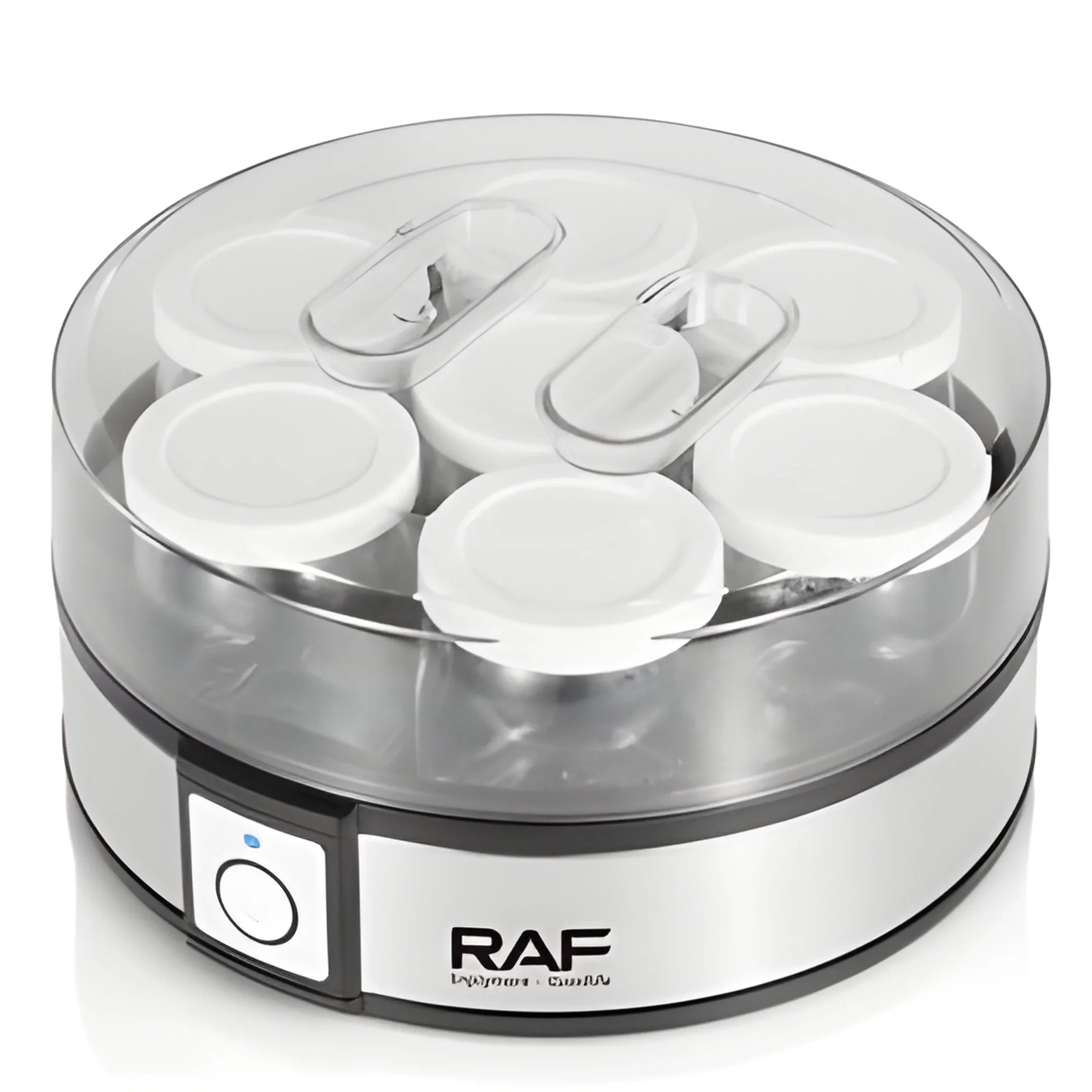 RAF Electric Yogurt Maker 20W with 7 Glass Jars, Automatic One-Button Operation