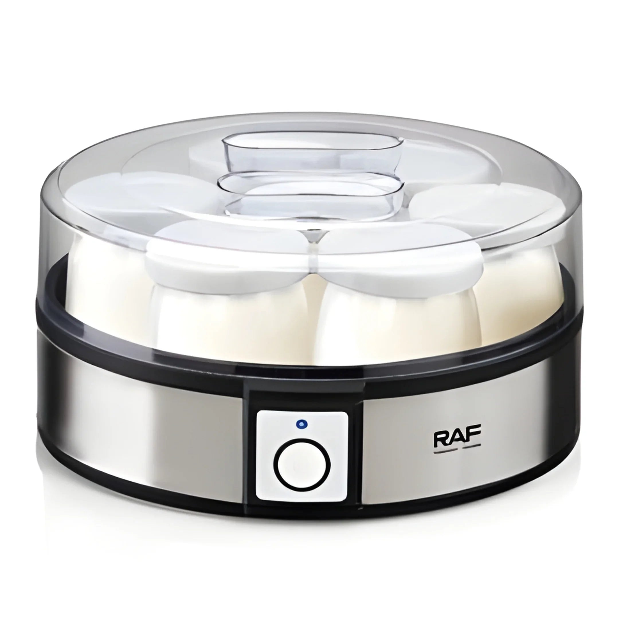 RAF Electric Yogurt Maker 20W with 7 Glass Jars, Automatic One-Button Operation