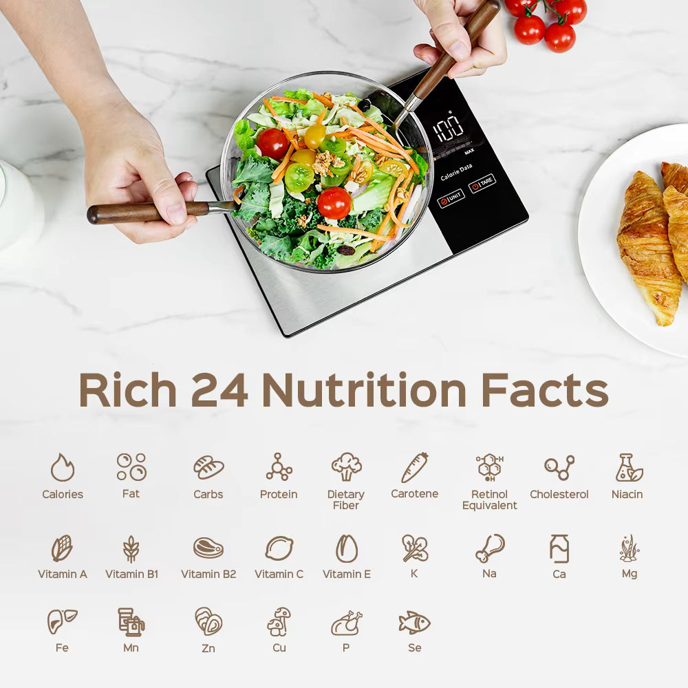 5KG Stainless Steel Smart Kitchen Scale