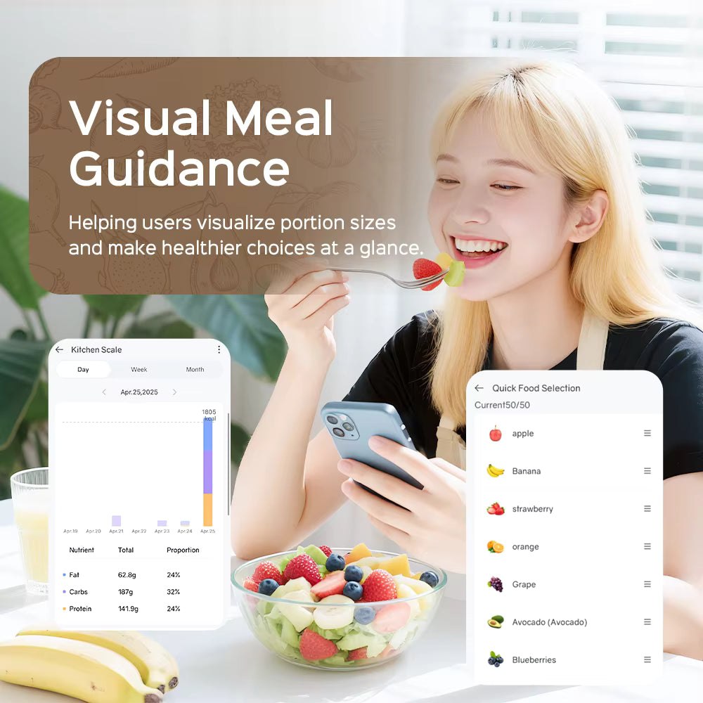 5KG Stainless Steel Smart Kitchen Scale