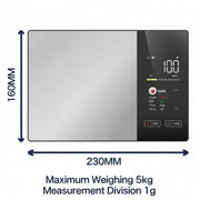 5KG Stainless Steel Smart Kitchen Scale