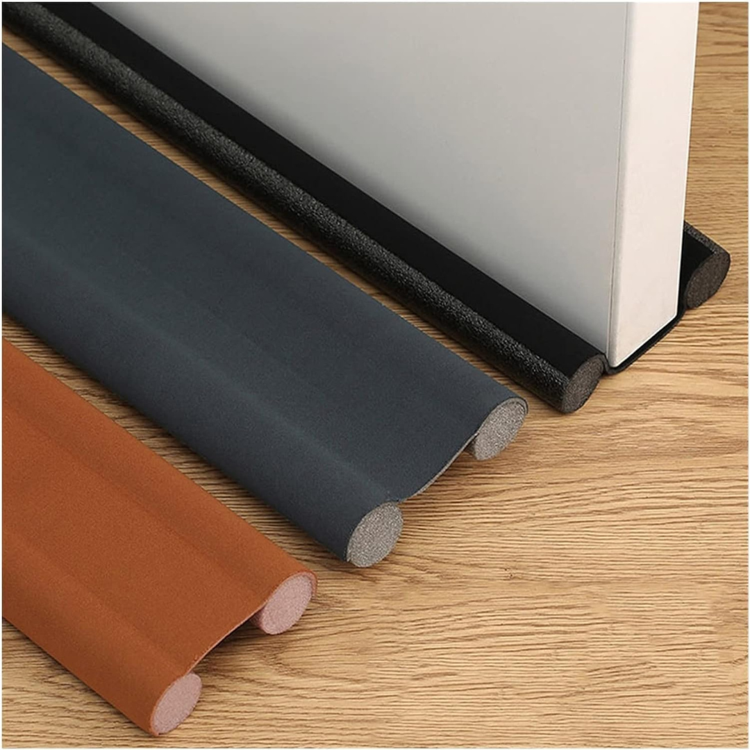 Twin Door Draft Stopper and Double-Sided Under Door Noise Blocker